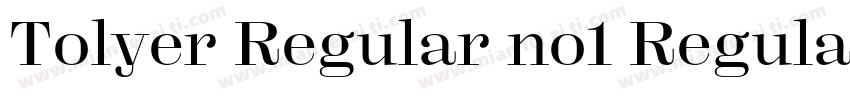 Tolyer Regular no1 Regular字体转换